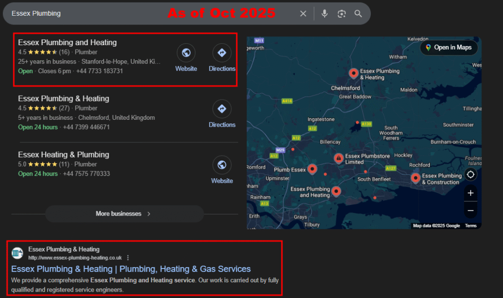 Google Search Result Birmingham SEO Studio