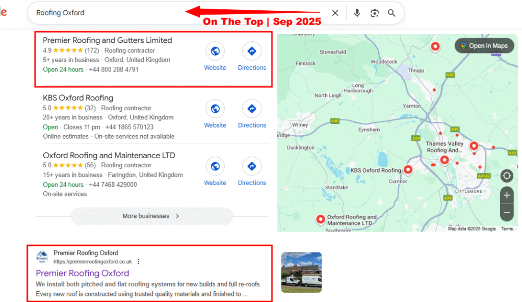 Google Search Results by Birmingham SEO Studio